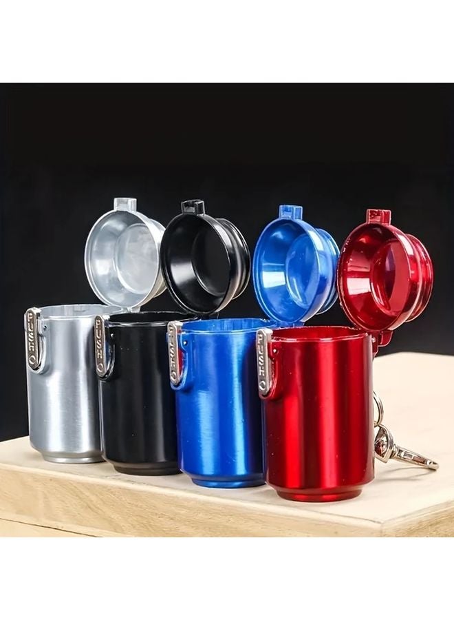 Black Metal Ashtray Portable Creative Shape Car Home Gift - Image 1